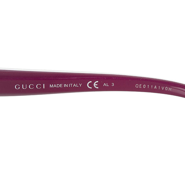 グッチ ハート バタフライ GG 3525 K S パープル ゴールド プラスチック サングラス レディース GUCCI 【中古】