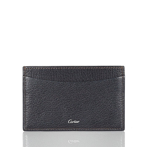 カルティエ カードケース L3001043 ブラック レザー メンズ CARTIER 【中古】