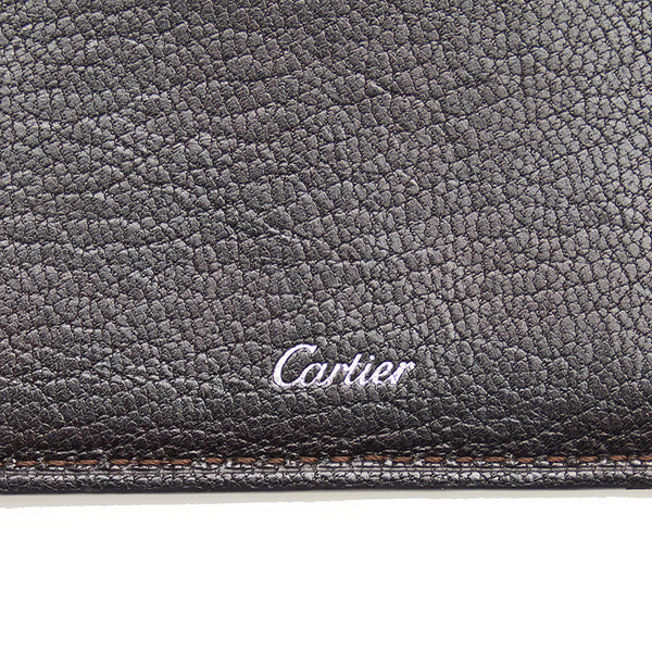 カルティエ カードケース L3001043 ブラック レザー メンズ CARTIER 【中古】