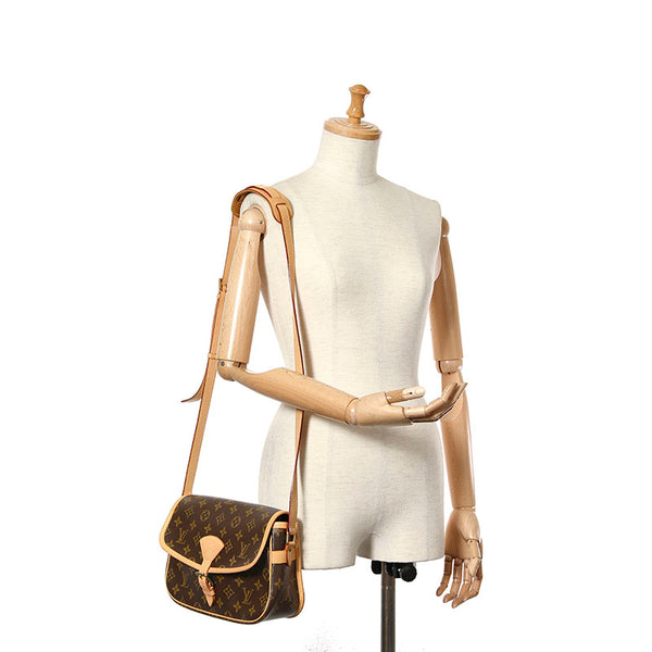 ルイ ヴィトン モノグラム ソローニュ M42250 ブラウン PVC レザー ショルダーバッグ レディース LOUIS VUITTON 【中古】