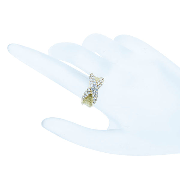 K18YG イエローゴールド ダイヤ0.70ct リング 指輪 レディース 10.5号 【中古】