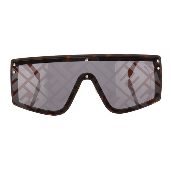 フェンディ サングラス M0076  ブラウン オレンジ メッキ レディース FENDI 【中古】