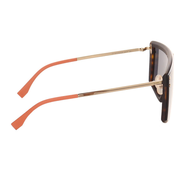 フェンディ サングラス M0076  ブラウン オレンジ メッキ レディース FENDI 【中古】