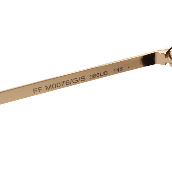 フェンディ サングラス M0076  ブラウン オレンジ メッキ レディース FENDI 【中古】