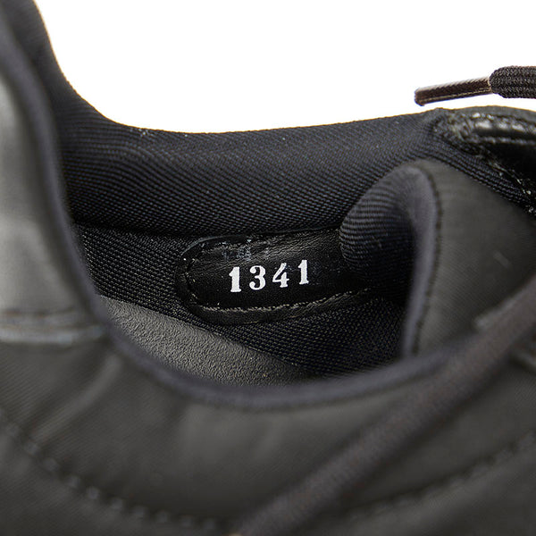 プラダ プラダスポーツ ブラック ナイロン レザー スニーカー レディース PRADA 【中古】