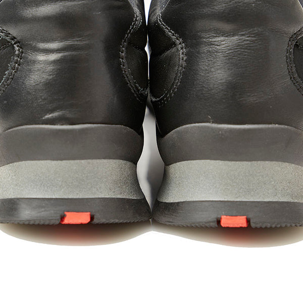 プラダ プラダスポーツ ブラック ナイロン レザー スニーカー レディース PRADA 【中古】
