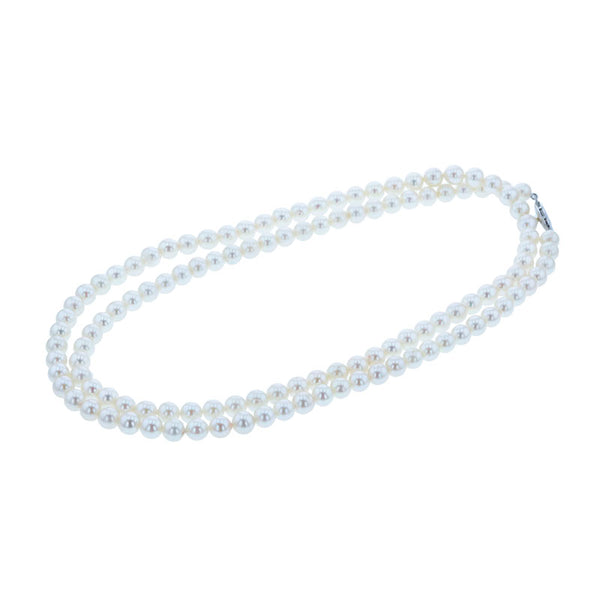 メタル アコヤパール6.5～7mm ネックレス レディース 【中古】