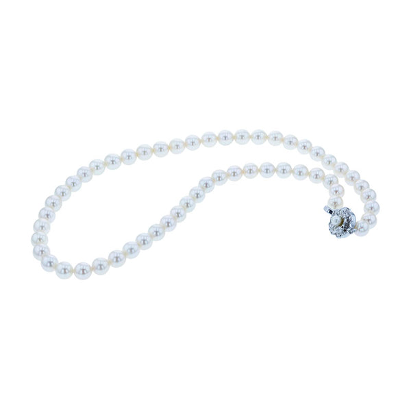 メタル アコヤパール7～7.5mm ネックレス レディース 【中古】