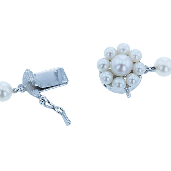 メタル アコヤパール4.5～7.9mm ネックレス レディース 【中古】