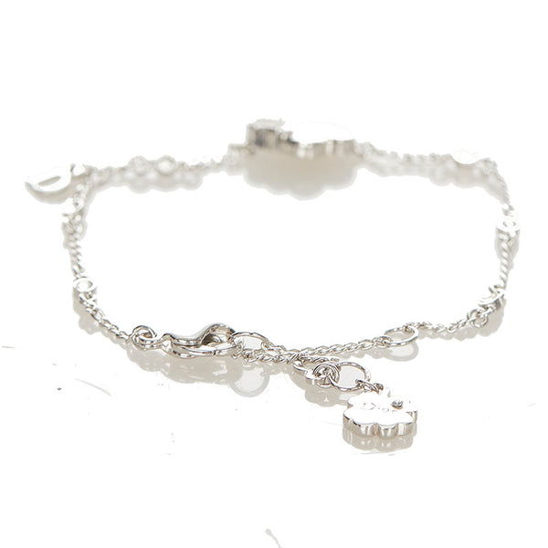 クリスチャンディオール シルバー メタル シェル ハート ブレスレット レディース Christian Dior 【中古】