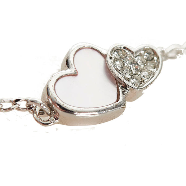 クリスチャンディオール シルバー メタル シェル ハート ブレスレット レディース Christian Dior 【中古】