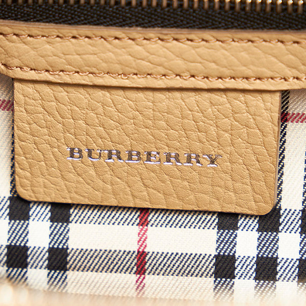 バーバリー ベージュ レザー ハンドバッグ レディース BURBERRY 【中古】