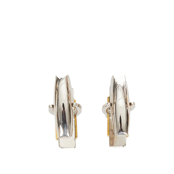 グッチ ゴールド シルバー メッキ メタル スーキー カフス メンズ GUCCI 【中古】