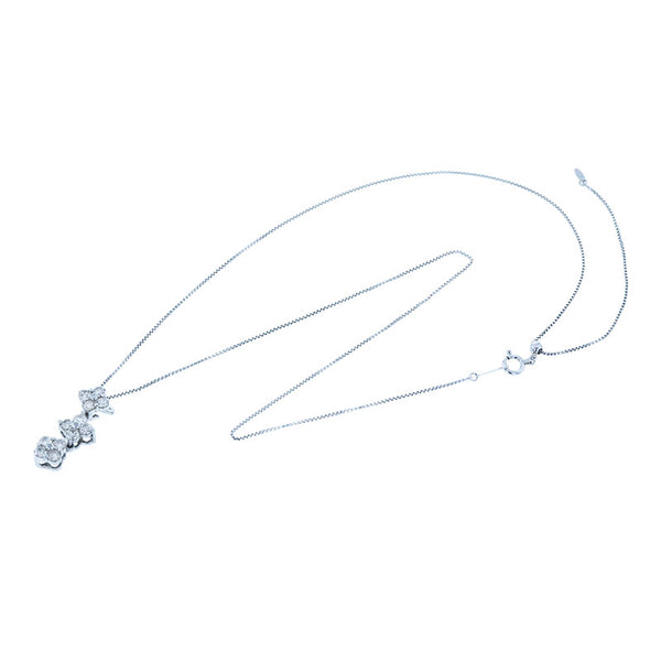 Pt900 プラチナ Pt850 プラチナ ダイヤ1.00ct ネックレス レディース 【中古】