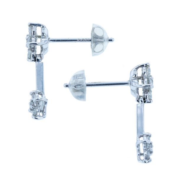 Pt900 プラチナ ダイヤ0.60ct ピアス レディース 【中古】