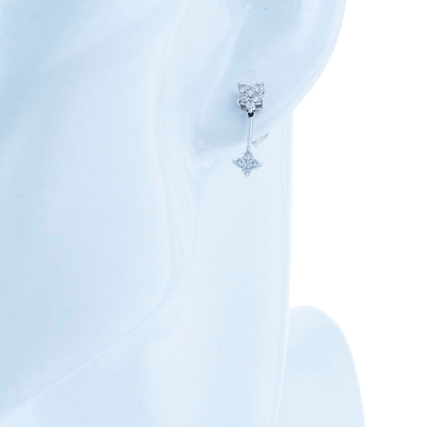 Pt900 プラチナ ダイヤ0.60ct ピアス レディース 【中古】