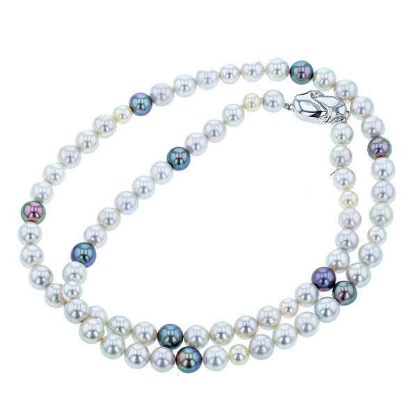 メタル アコヤパール7mm～7.5mm ネックレス レディース 【中古】