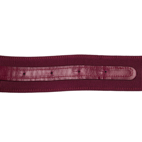 サルヴァトーレフェラガモ ヴァラ リボン 8046 パープル ゴールド キャンバス メッキ ベルト レディース Salvatore Ferragamo 【中古】