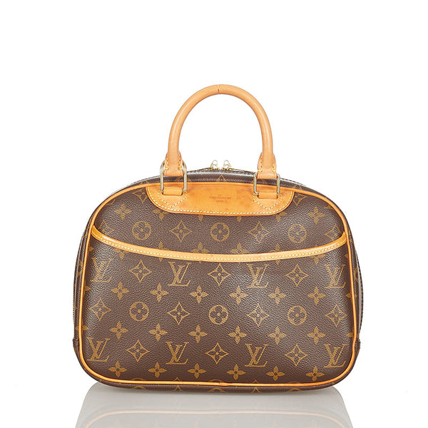 ルイ ヴィトン モノグラム トゥルーヴィル M42228 ブラウン レザー PVC ハンドバッグ レディース LOUIS VUITTON 【中古】