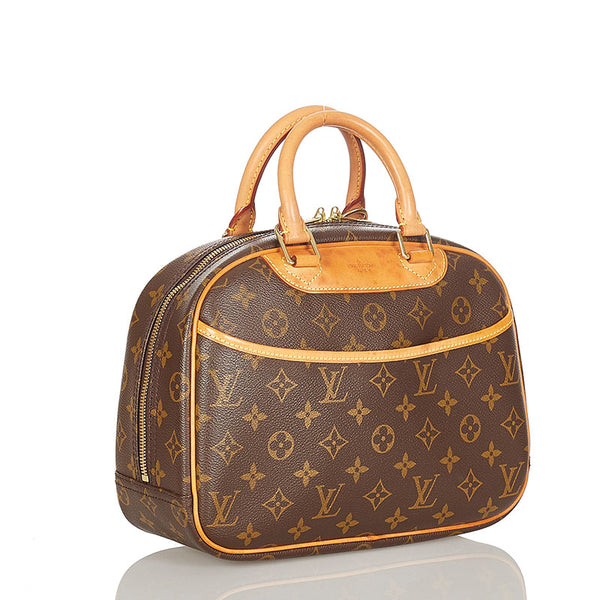 ルイ ヴィトン モノグラム トゥルーヴィル M42228 ブラウン レザー PVC ハンドバッグ レディース LOUIS VUITTON 【中古】