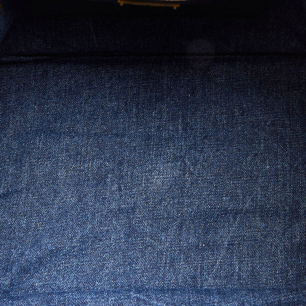 ミュウミュウ マテラッセ ブルー デニム ショルダーバッグ トートバッグ レディース MIUMIU 【中古】