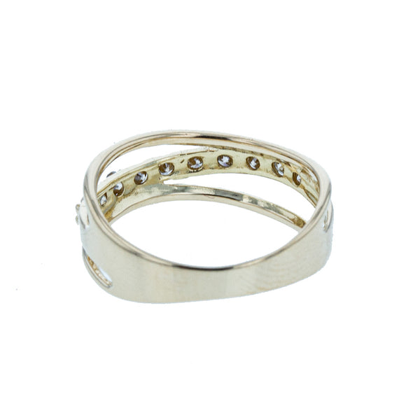 K18YG イエローゴールド ダイヤ0.30ct リング 指輪 レディース 11号 【中古】