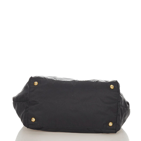 プラダ BN1601 ブラック ナイロン レザー ハンドバッグ レディース PRADA 【中古】