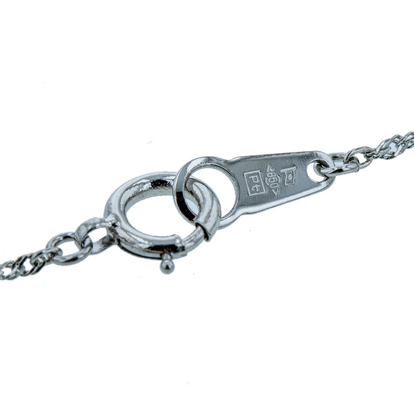 Pt900 プラチナ エメラルド0.40ct ダイヤ0.25ct ネックレス レディース 【中古】