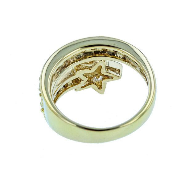 K18YG イエローゴールド ダイヤ1.00ct スターモチーフ リング 指輪 レディース 10号 【中古】