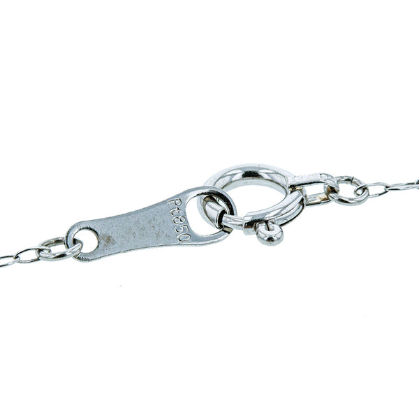 Pt950 プラチナ Pt850 プラチナ ダイヤ0.15ct 一粒 ネックレス レディース 【中古】