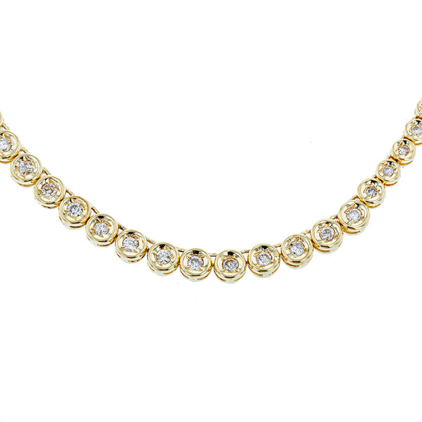 K18YG イエローゴールド ダイヤ2.00ct ネックレス レディース 【中古】