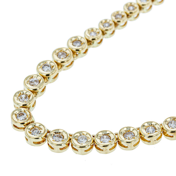 K18YG イエローゴールド ダイヤ2.00ct ネックレス レディース 【中古】