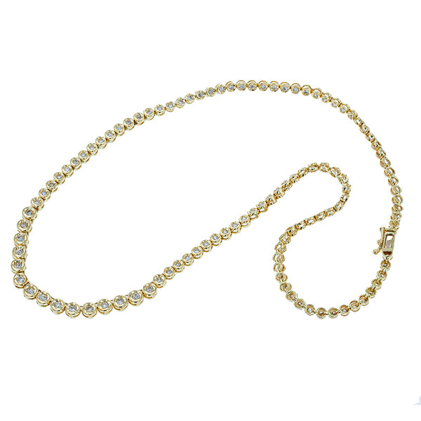 K18YG イエローゴールド ダイヤ2.00ct ネックレス レディース 【中古】