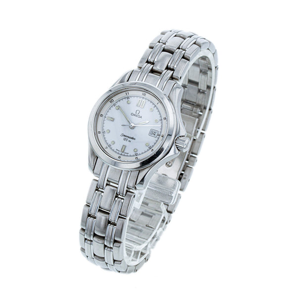 オメガ シーマスター 腕時計 2501.20 クオーツ ホワイト文字盤 ステンレススチール メッキ レディース OMEGA 【中古】