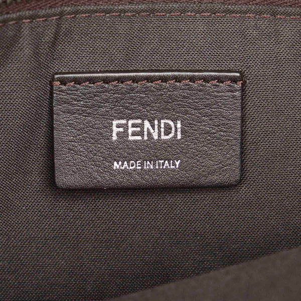 フェンディ バイザウェイ ミディアム 8BL146 5QJ ライトグレー レザー ハンドバッグ ショルダーバッグ 2way レディース FENDI 【中古】