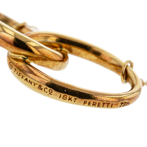 ティファニー K18YG イエローゴールド ダブルループ ネックレス レディース TIFFANY&Co. 【中古】