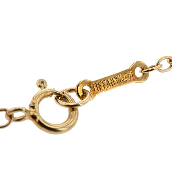 ティファニー K18YG イエローゴールド ダブルループ ネックレス レディース TIFFANY&Co. 【中古】