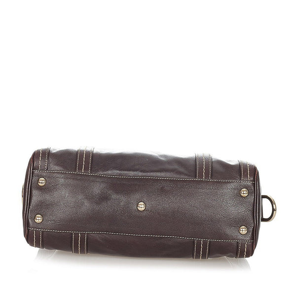 グッチ ドゥケッサライン 181487 ブラウン レザー ハンドバック ミニボストン レディース GUCCI 【中古】