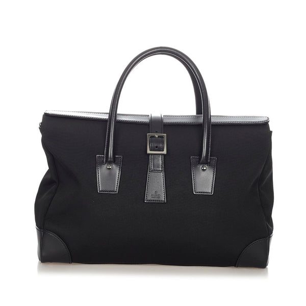 グッチ GGキャンバス 108822 ブラック キャンバス レザー ビジネスバッグ メンズ GUCCI 【中古】