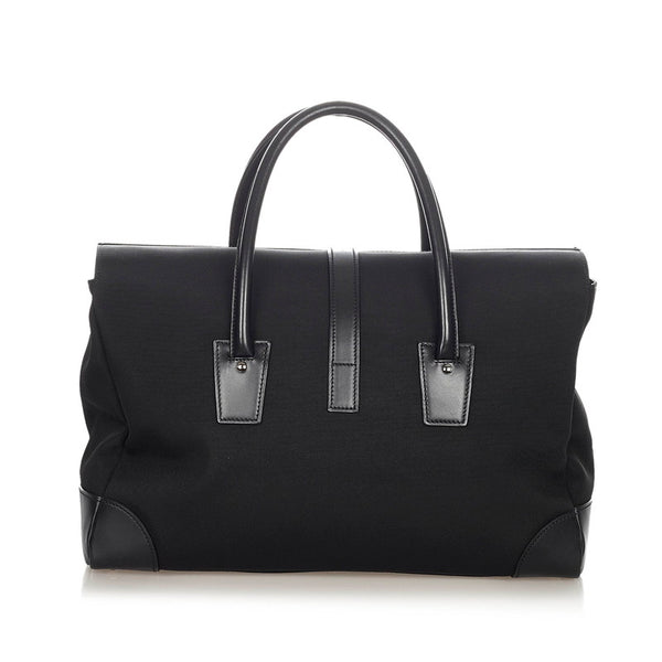 グッチ GGキャンバス 108822 ブラック キャンバス レザー ビジネスバッグ メンズ GUCCI 【中古】