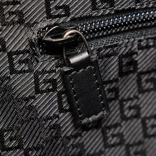 グッチ GGキャンバス 108822 ブラック キャンバス レザー ビジネスバッグ メンズ GUCCI 【中古】