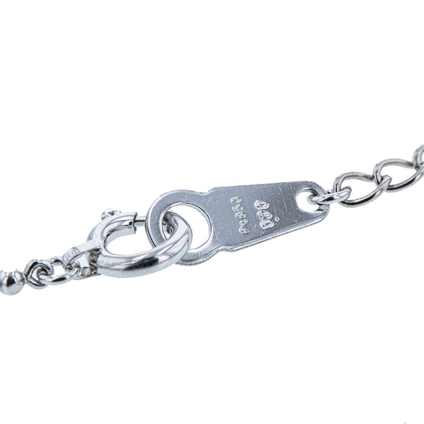 Pt850 プラチナ ダイヤ0.30ct ネックレス レディース 【中古】