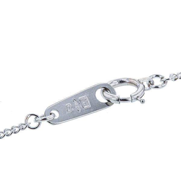 Pt900 プラチナ Pt850 プラチナ サファイア0.55ct ダイヤ0.17ct ネックレス レディース 【中古】