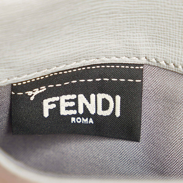 フェンディ モンスター 8M0346 ライトピンク ライトグレー レザー ウォレットチェーン レディース FENDI 【中古】