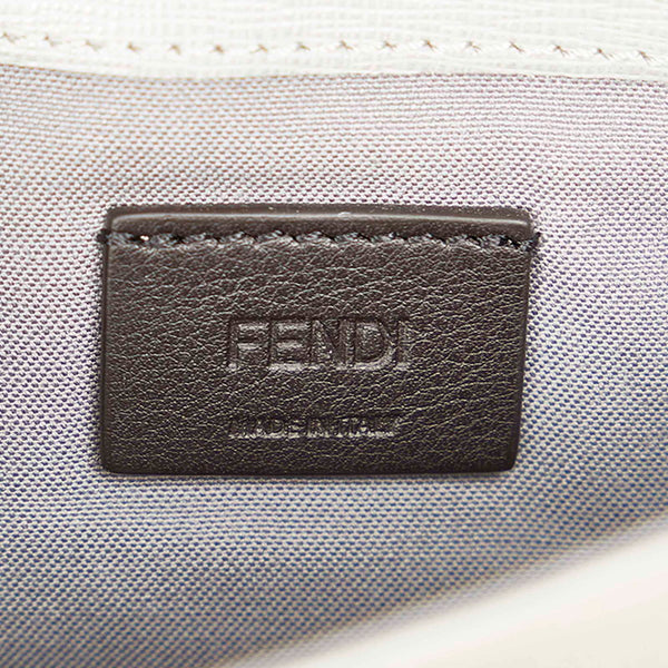 フェンディ モンスター 8M0346 ライトピンク ライトグレー レザー ウォレットチェーン レディース FENDI 【中古】