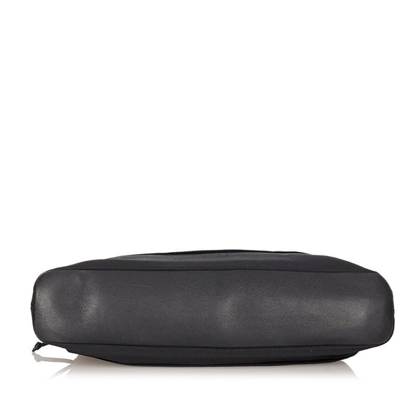 サルヴァトーレフェラガモ ヴァラ ティアード AU 21 4307 ブラック キャンバス レザー ハンドバッグ レディース Salvatore Ferragamo 【中古】