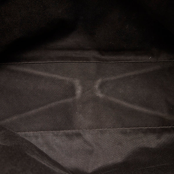 グッチ GGキャンバス 113017 ブラック キャンバス レザー トートバッグ レディース GUCCI 【中古】