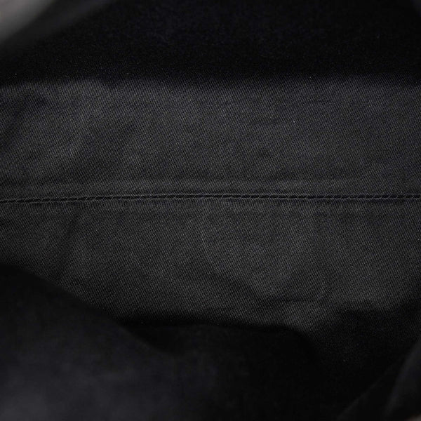 グッチ GGキャンバス 107757 ブラック キャンバス レザー ハンドバッグ レディース GUCCI 【中古】