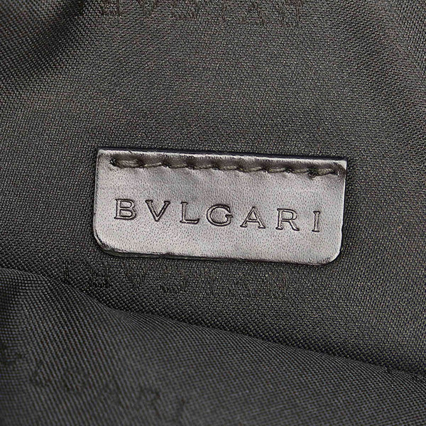 ブルガリ ロゴマニア ブラック デニム レザー 斜め掛け ショルダーバッグ レディース BVLGARI 【中古】