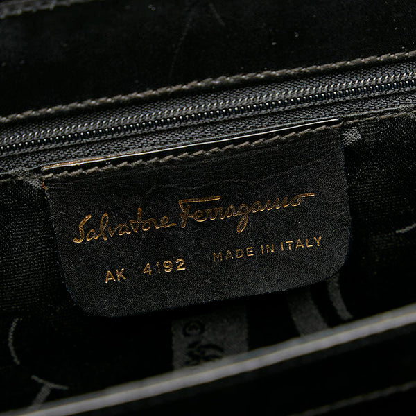 サルヴァトーレフェラガモ ガンチーニ AK 4192 ブラック レザー ハンドバッグ ショルダーバッグ2way レディース Salvatore Ferragamo 【中古】